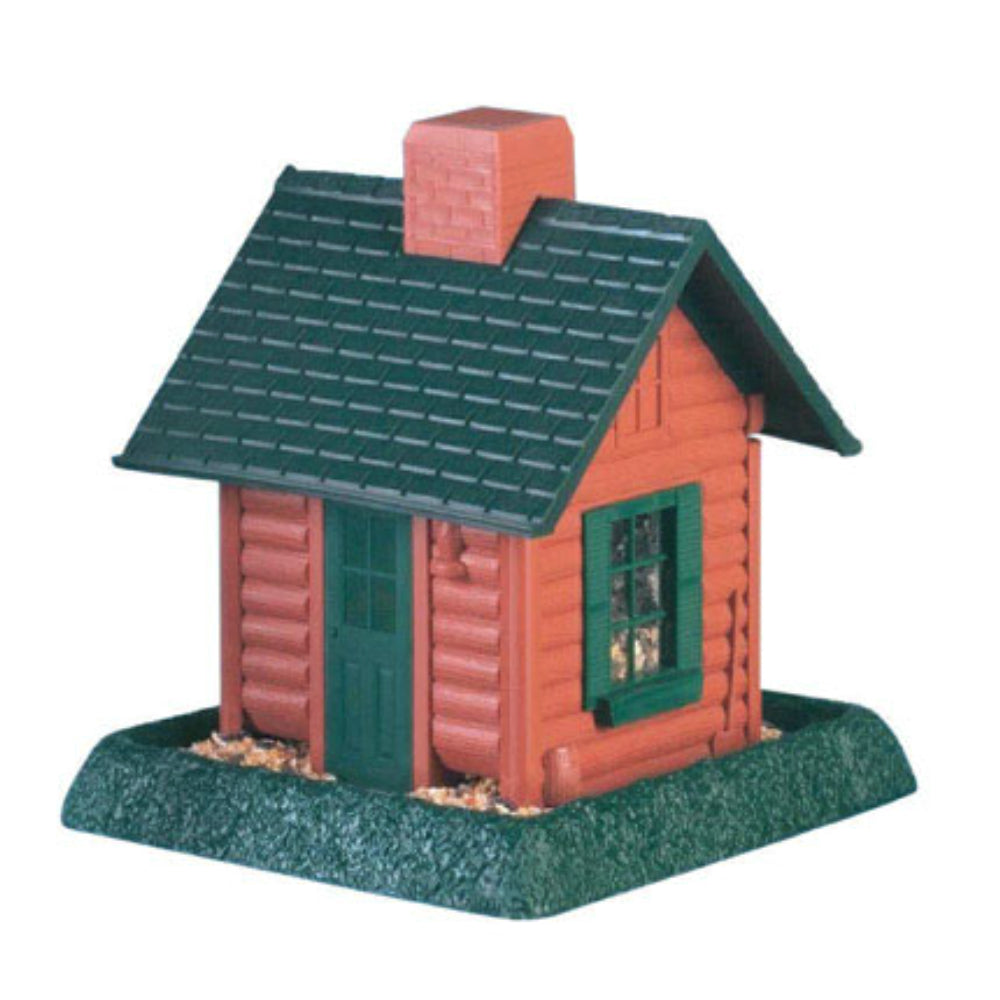 North States 9083 Log Cabin Feeder, 5 lbs, Plastic