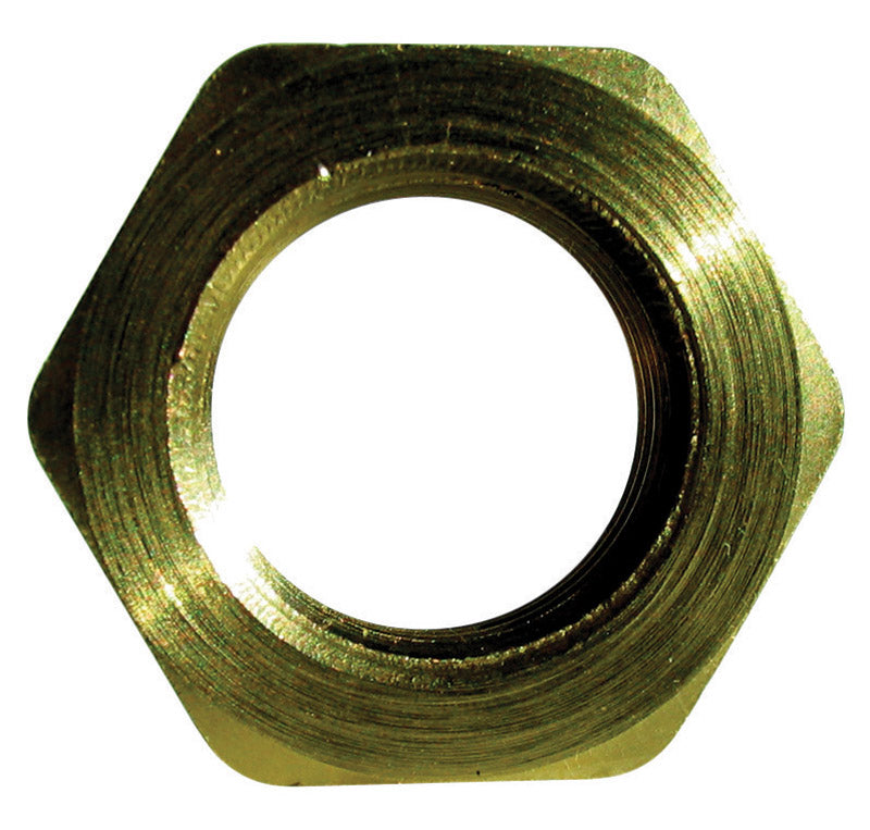 JMF 4183067 Brass Pipe Lock Nut, Brass, 1/2"