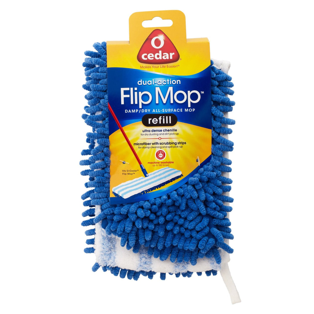 O-Cedar 145643 Dual-Action Microfiber Flip Mop Refill