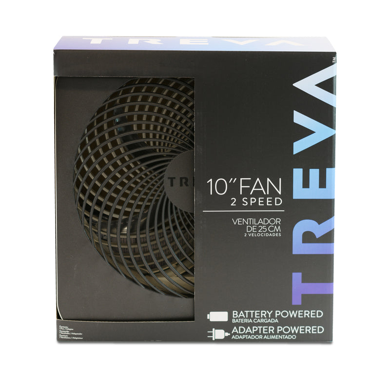 O2-Cool FD10002A 2 speed Battery Personal Fan, 10 in