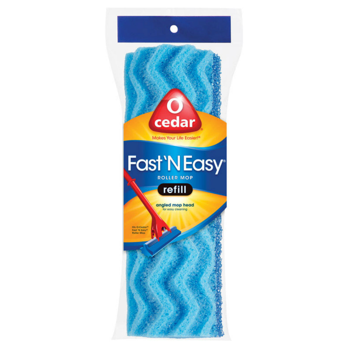 O'Cedar 135896 Fast 'N Easy Wet Mop Head, 8-1/2"