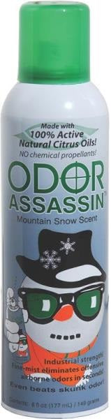 Odor Assassin 124953 Odor Removers, 6 Oz, Mountain Snow