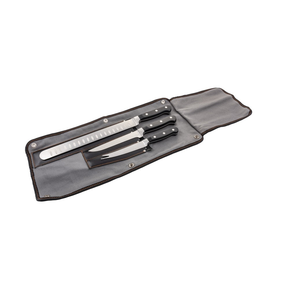 Oklahoma Joe's 5789579R04 Blacksmith Grilling Knife Set, Black/Silver