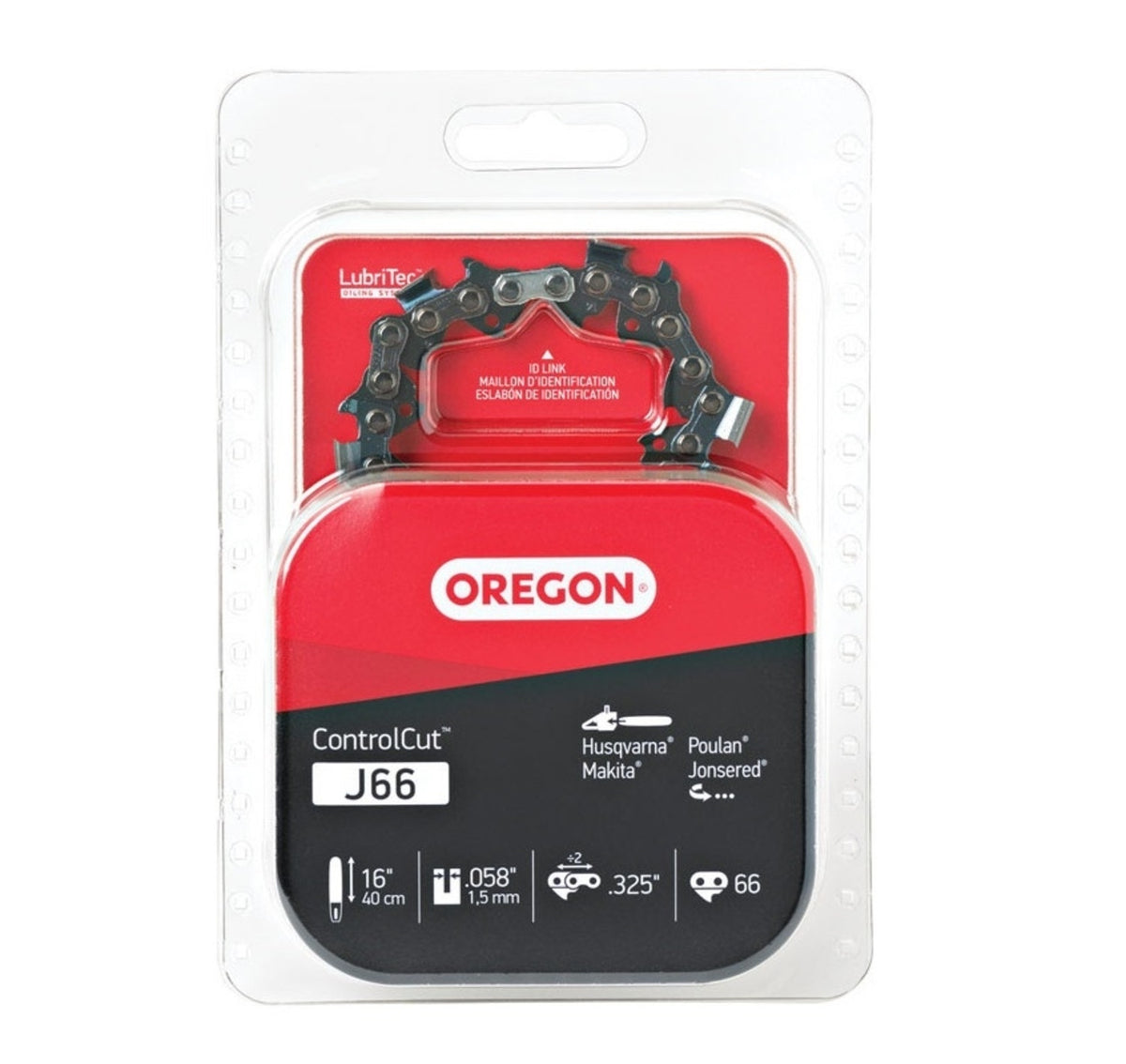 Oregon J66 Pro-Guard Chisel C-Loop Chain, 16" L