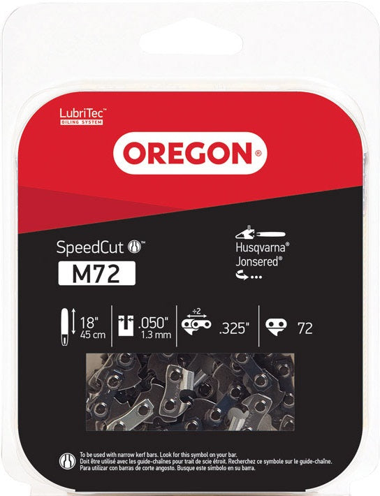Oregon M72 SpeedCut Replacement Chainsaw Chain, 18"