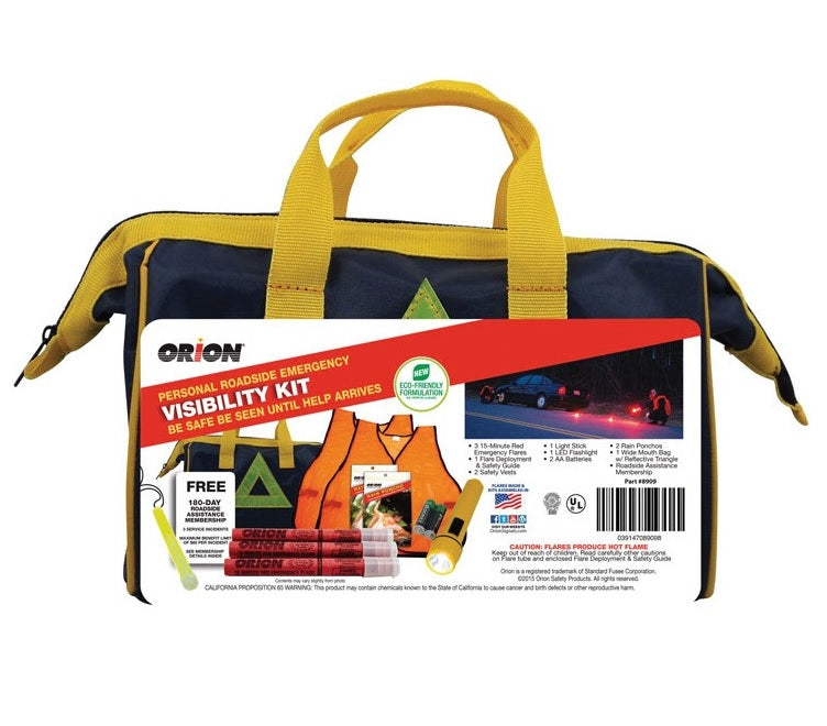 Orion 8909G Roadside Emergency Kit, 14 Piece