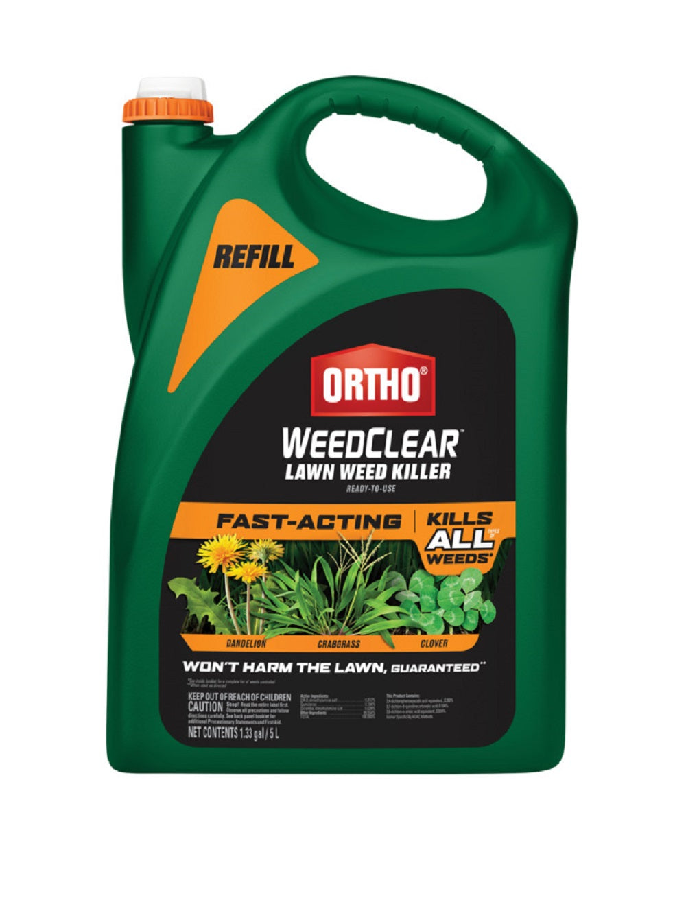 Ortho 0447605 WeedClear RTU Liquid Weed and Grass Killer Refill, 1.33 Gal