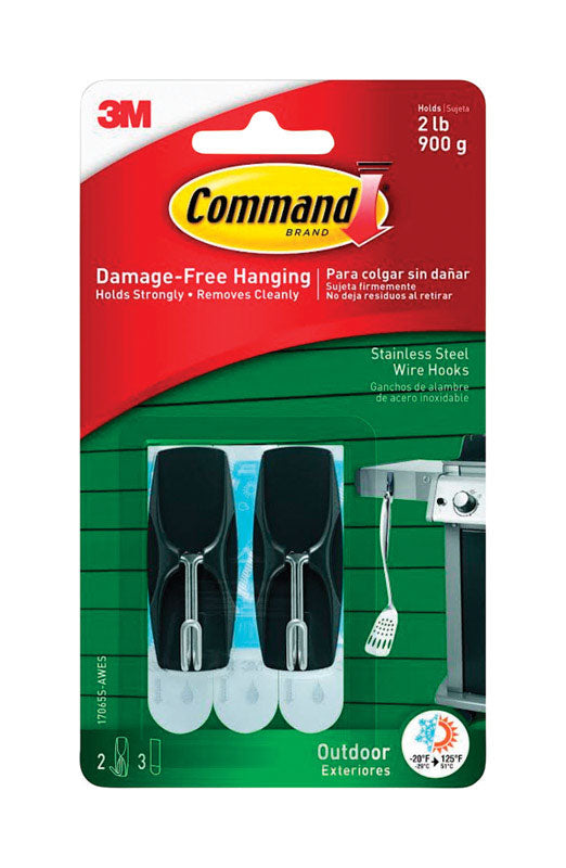Command 17065S-AWES Outdoor Wire Hook,  2 Lb