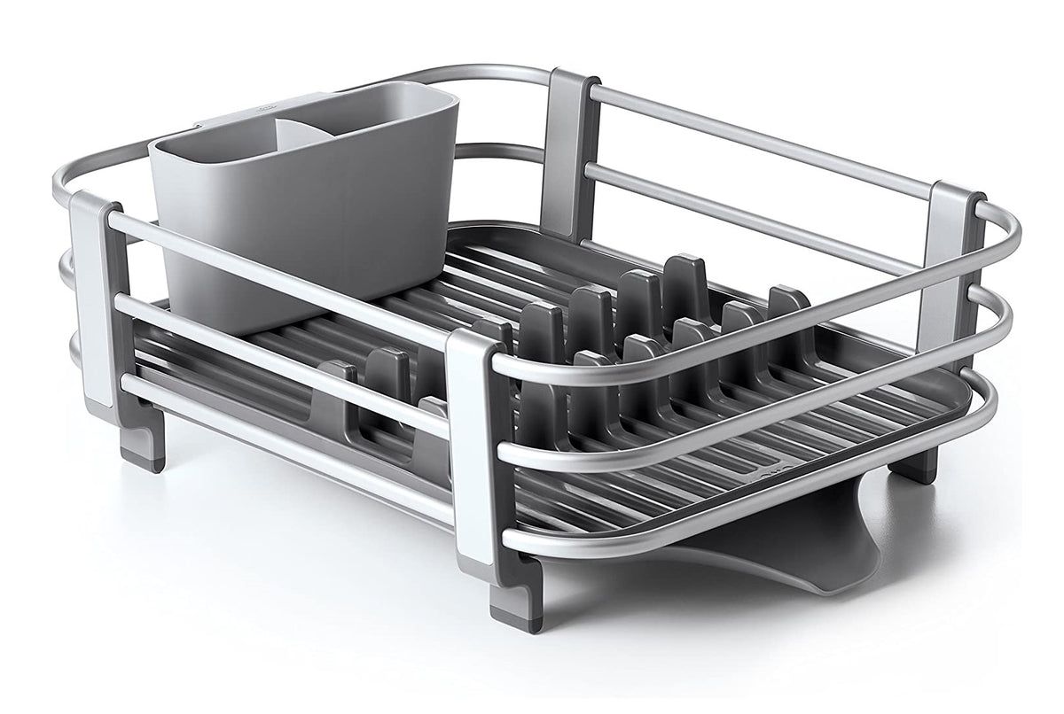 OXO 13229100 Good Grips Aluminum Frame Dish Rack, Grey