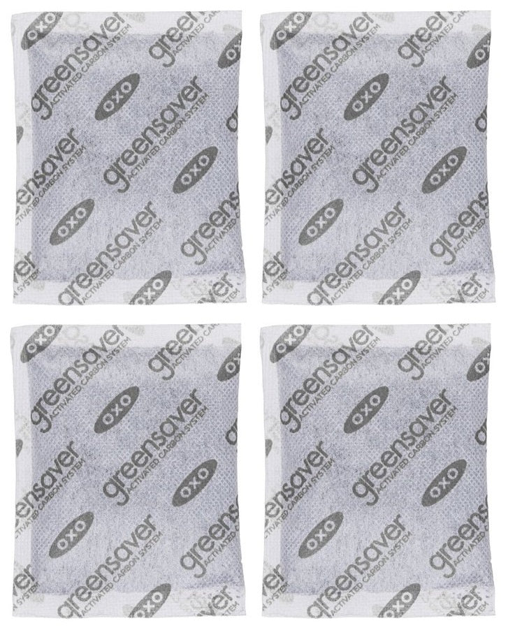 OXO Good Grips 11145300 GreenSaver Carbon Filter Refills, 4/Pack