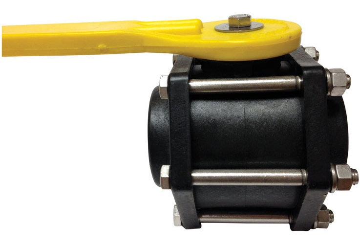 Pacer P-58-1906V Camelot Full Port Bolted Ball Valve, Polypropylene, 2"