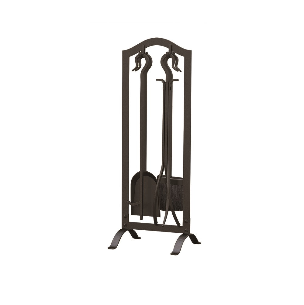 Panacea 15016 Black Antique Steel Fireplace Tool Set, 5 Piece