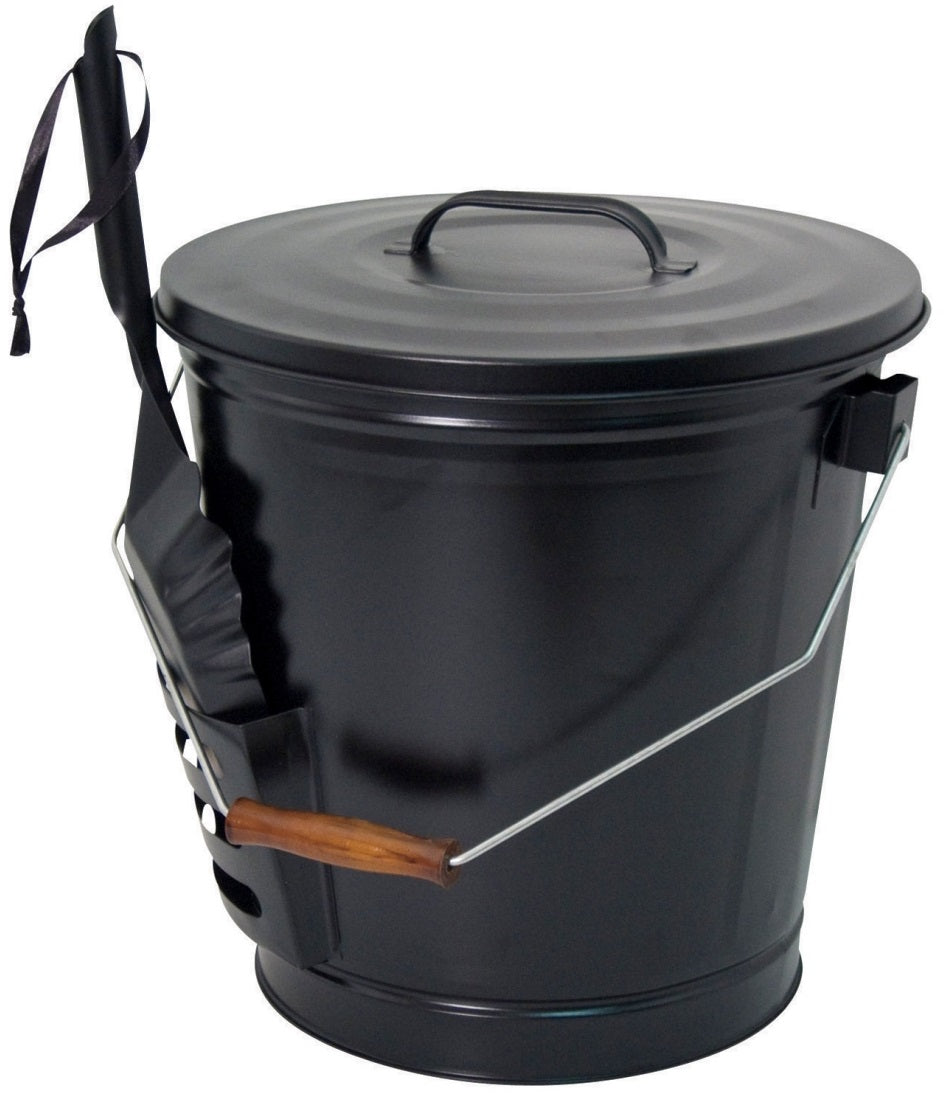 Buy panacea 15343 ash bucket with shovel, black - Online store for fireplace & accessories, ash buckets in USA, on sale, low price, discount deals, coupon code