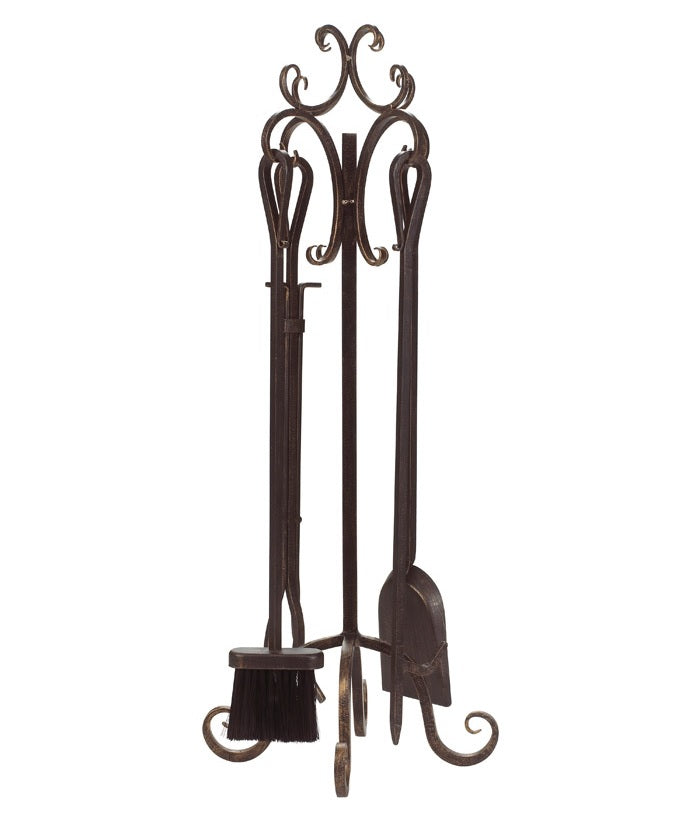 Scrollwork Fireplace Tool Set, 5Piece, shop fireplace & stove