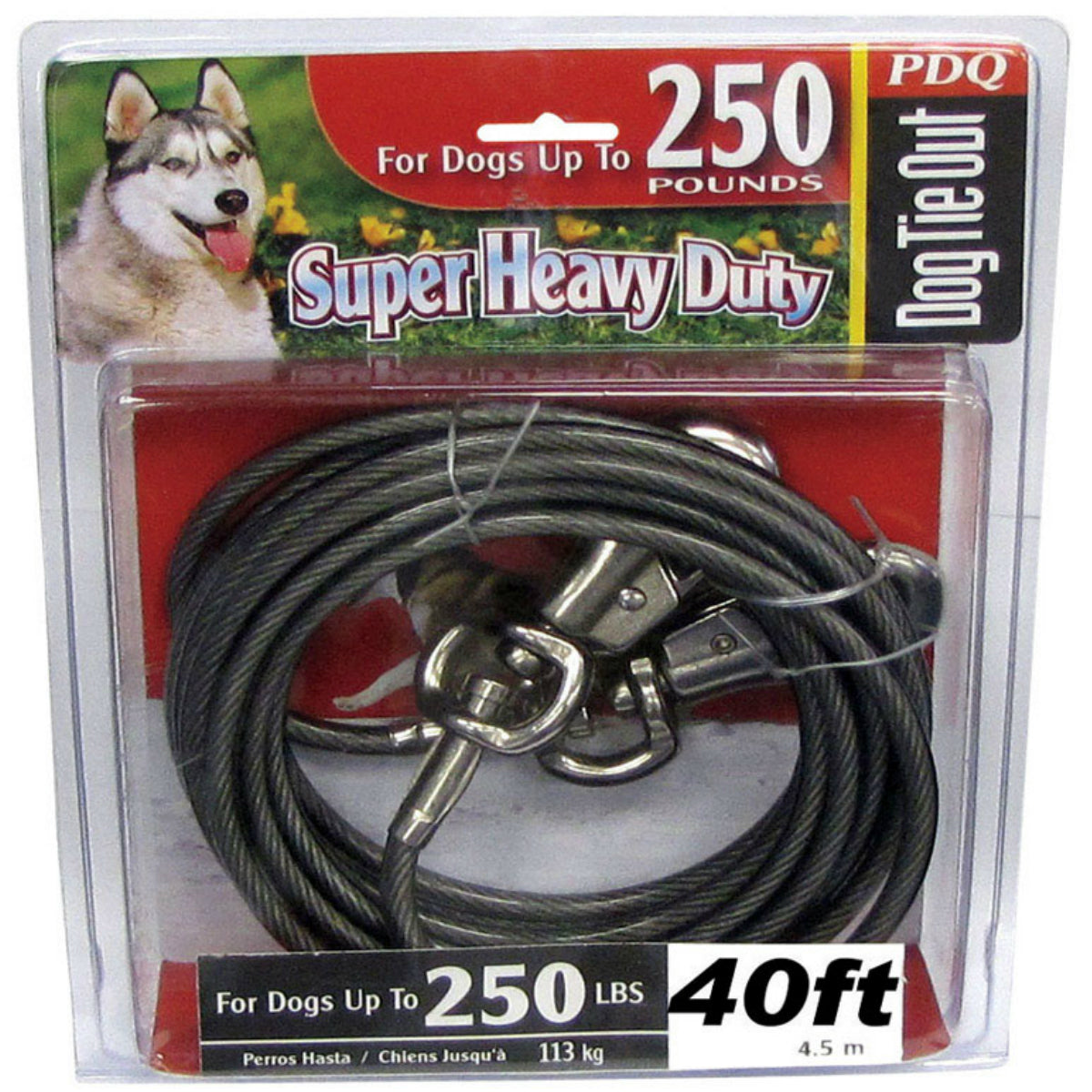 PDQ Q6840-000-99 Super Beast Tie Out Cable, 40', XX Large