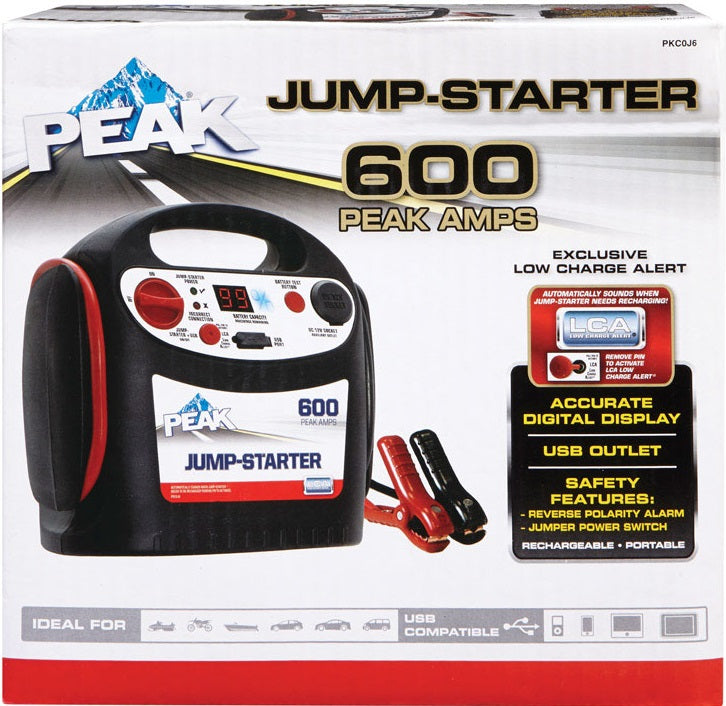 Peak PKC0J6 Automatic Battery Jump Starter, 600 amps