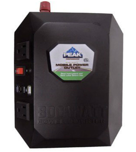 Peak PKCOMO8 Mobile Power Outlet and Inverter, 800 Watt