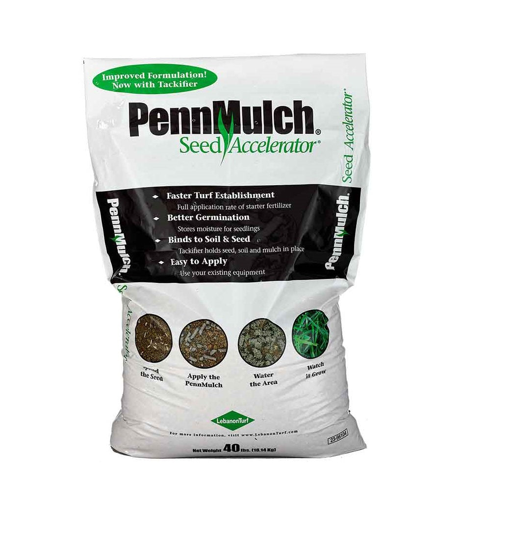 Pennmulch 23-96104 Seed Accelerator With Starter Fertilizer, 40 Lbs