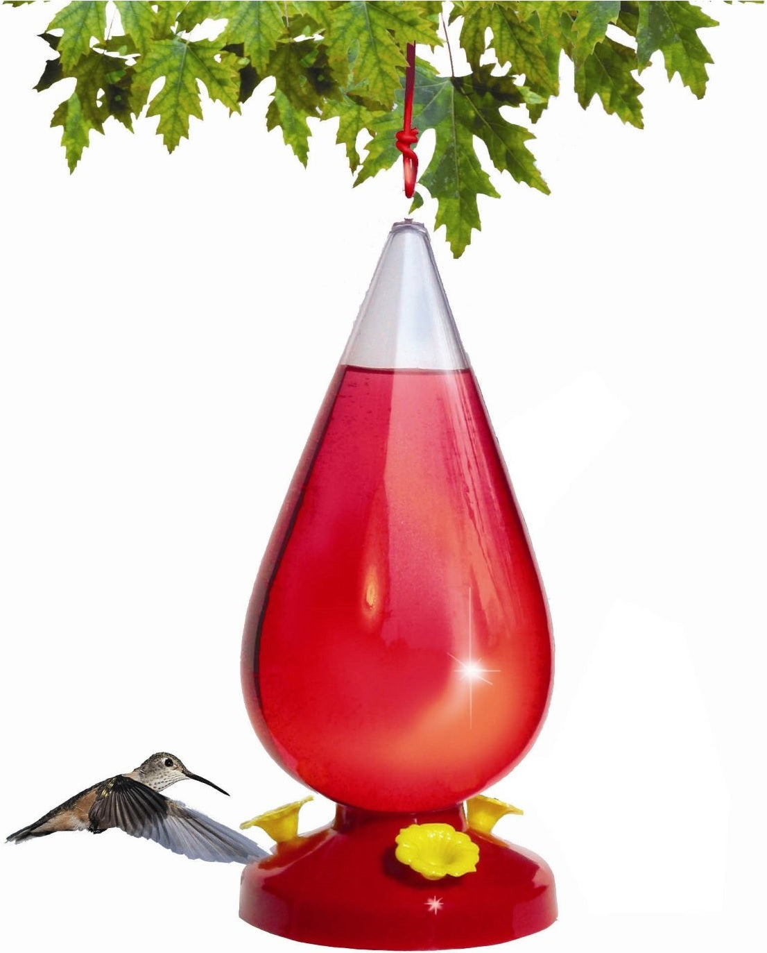 Perky-Pet 273 Dew Drop Plastic Hummingbird Feeder, 32 Oz