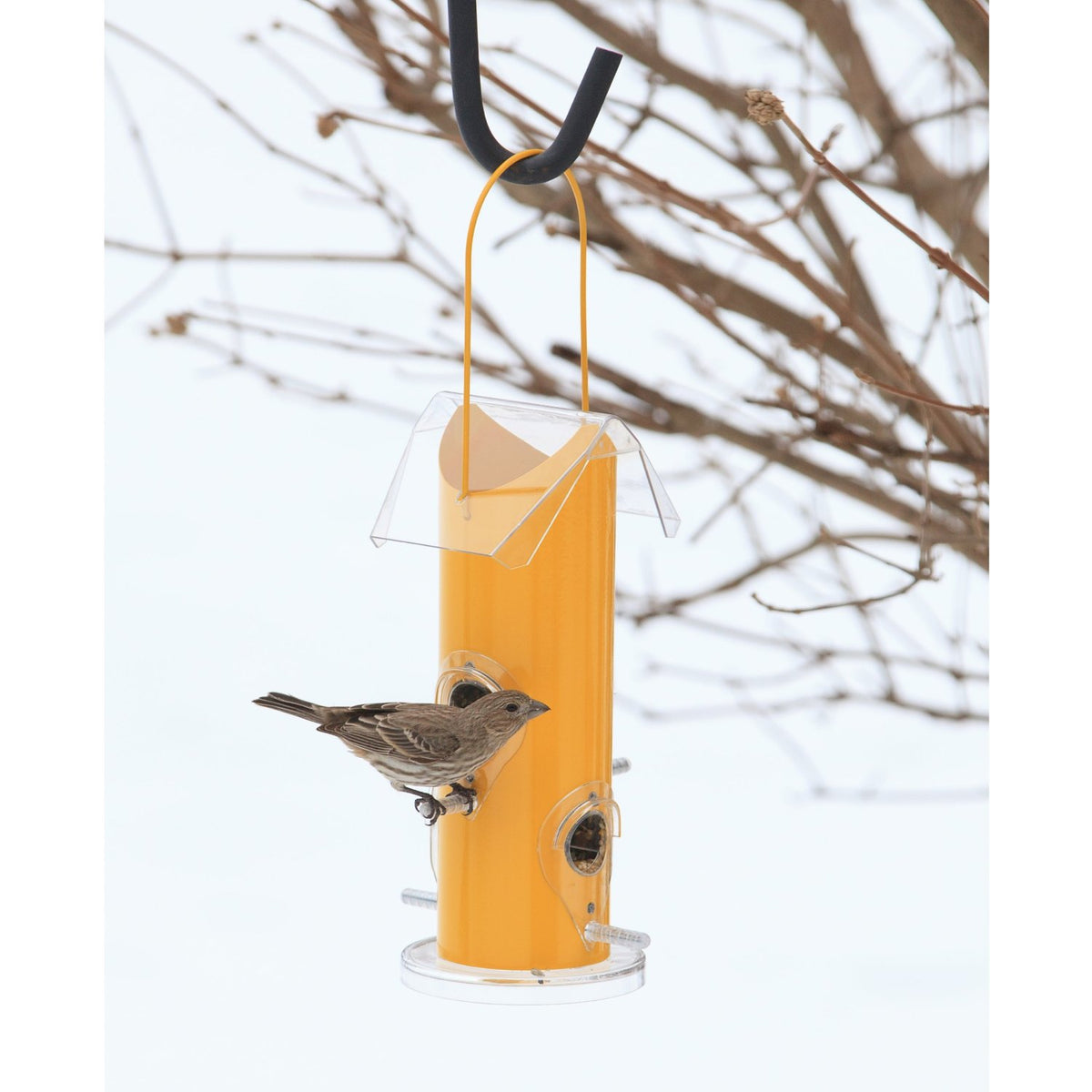 Perky-Pet 390 Yellow Metal Tube Wild Bird Feeder