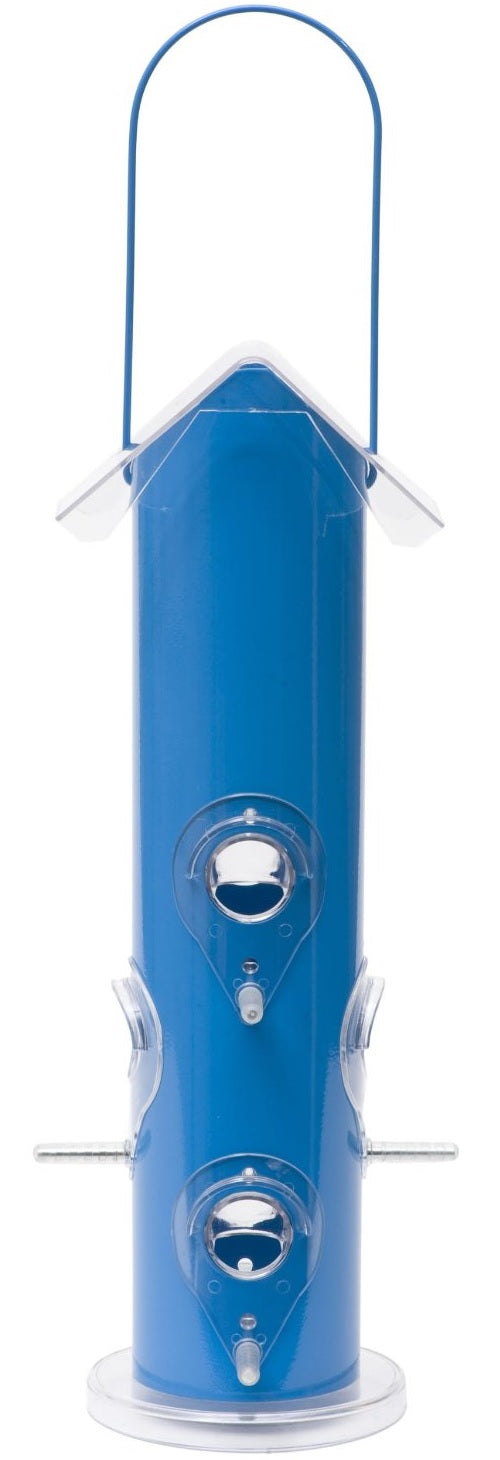 Perky-Pet 391 Metal Tube Wild Bird Feeder, Blue