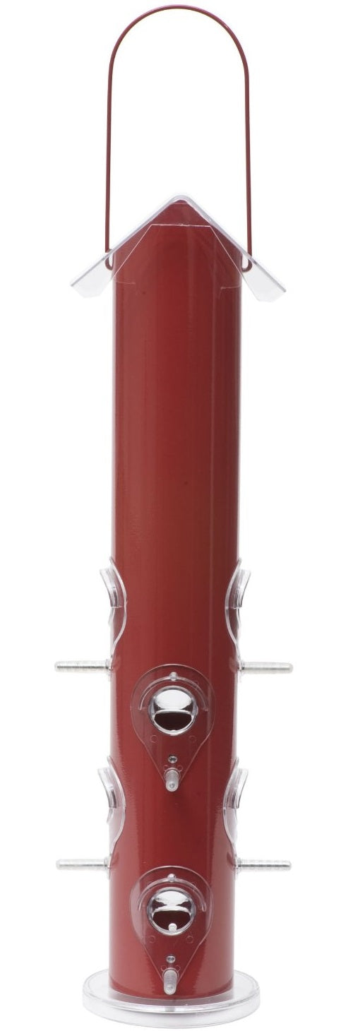 Perky-Pet 392 Metal Tube Wild Bird Feeder, Red