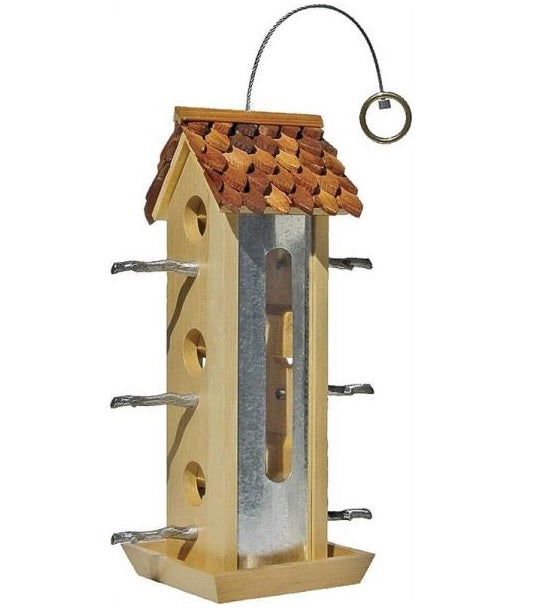 Perky-Pet 50171 Tin Jay Bird Feeder, Wood, 2 Lb