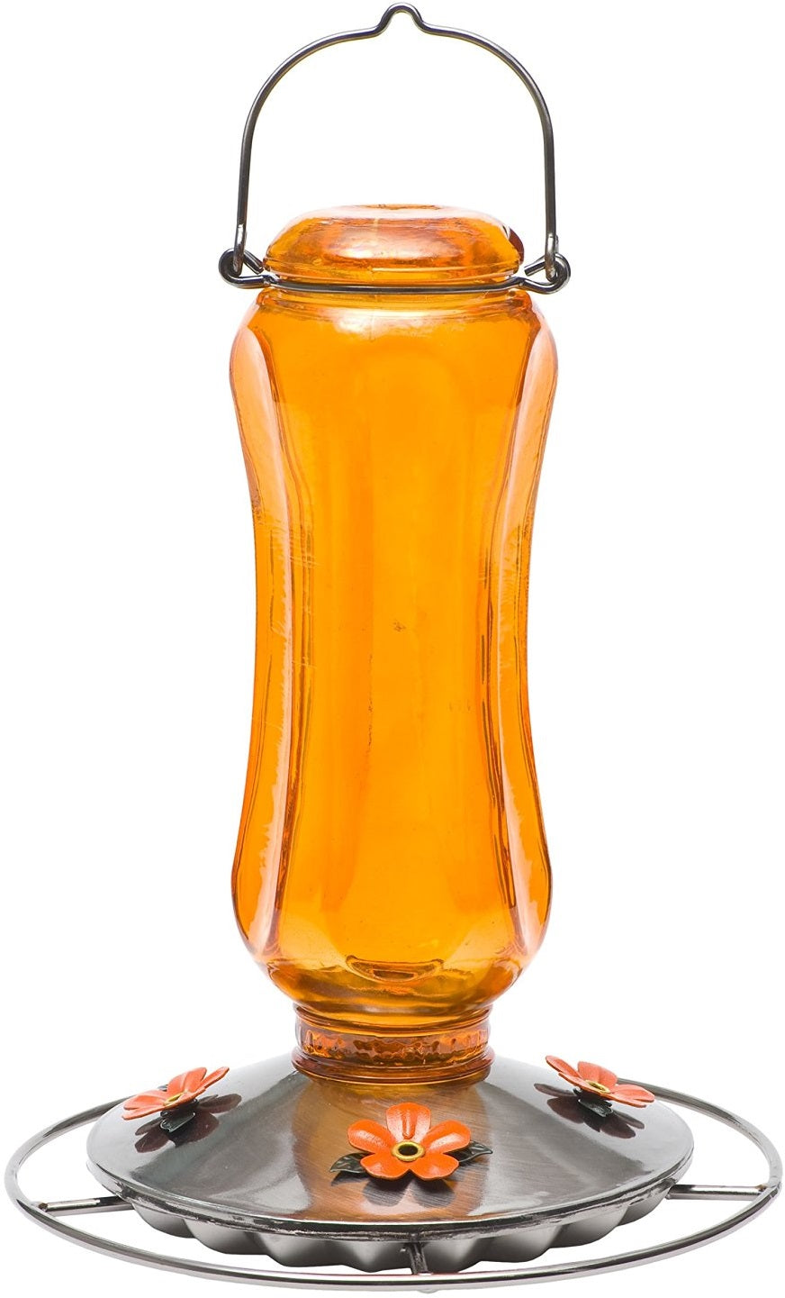 Perky-Pet 8135-2 Carnival Glass Vintage Oriole Feeder, 18 Oz