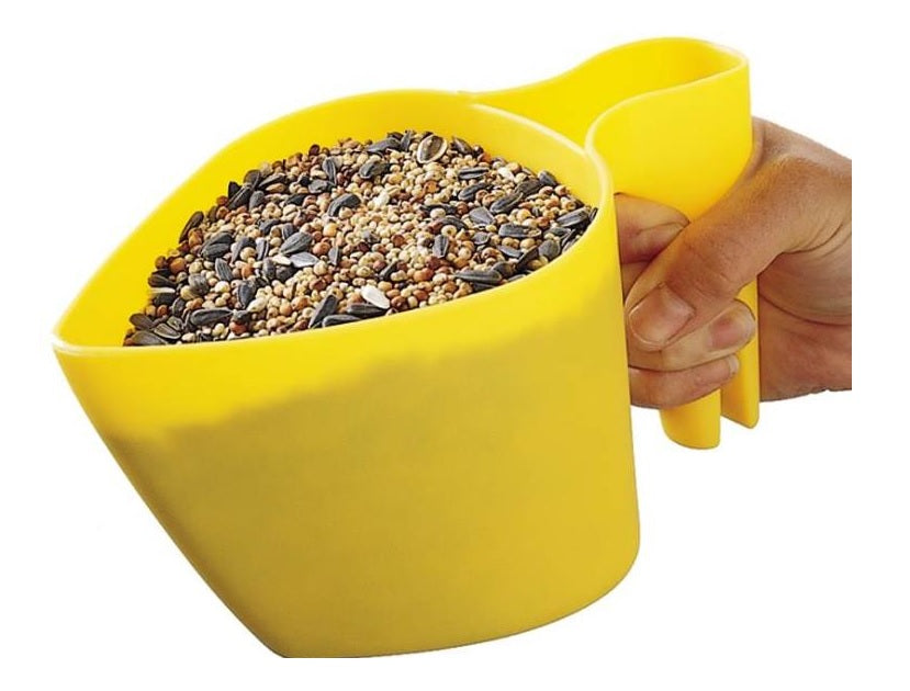 Perky Pet 300-12 Garden Song Scoop N' Fill Bird Seed Scoop, Yellow