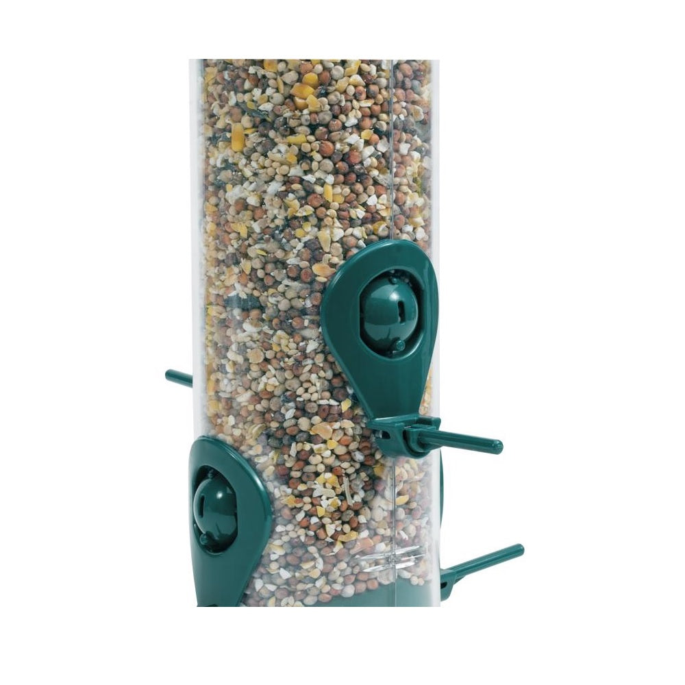 Perky Pet 3267 Finch 2 in 1 Tube Bird Feeder, Green, Plastic