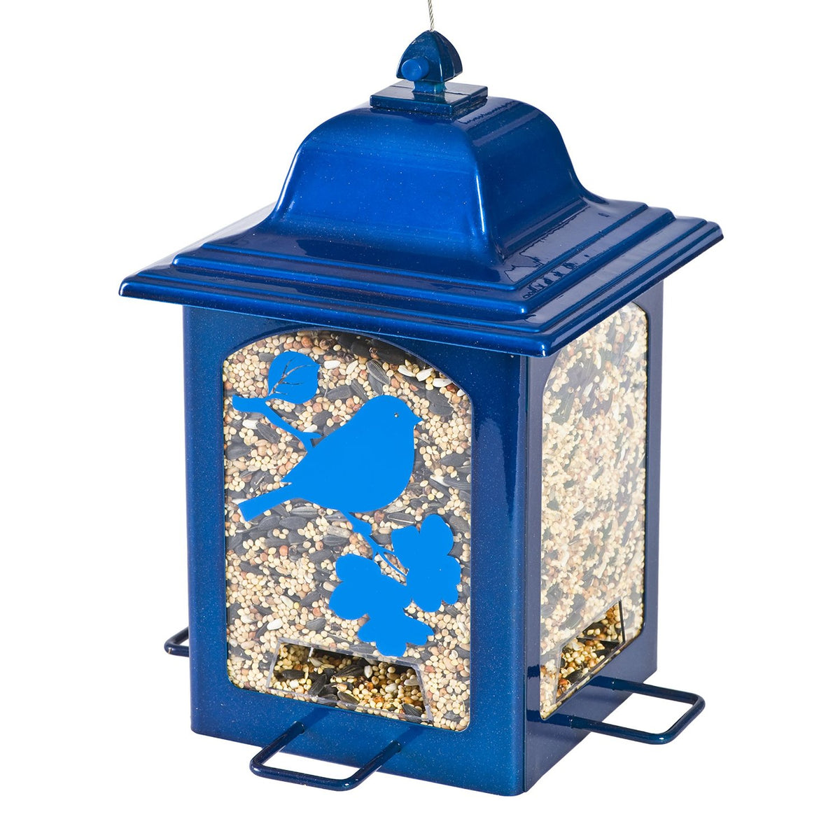 Perky Pet 363B Blue Sparkle Lantern Wild Bird Feeder, 3 Lbs