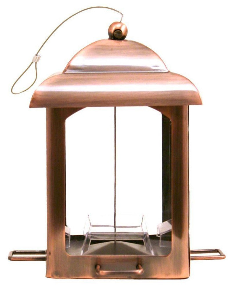 Perky Pet 365 Antique Copper Lantern Bird Feeder, Copper