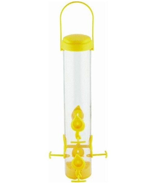 Perky-Pet 481 Classic Finch Tube Bird Feeder, Yellow