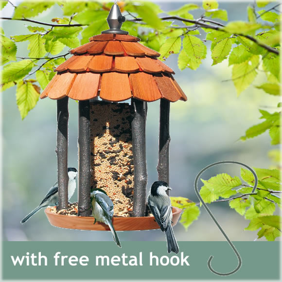 Perky Pet 50129 Gazebo Wood Wild Bird Feeder, 2 Lb Capacity