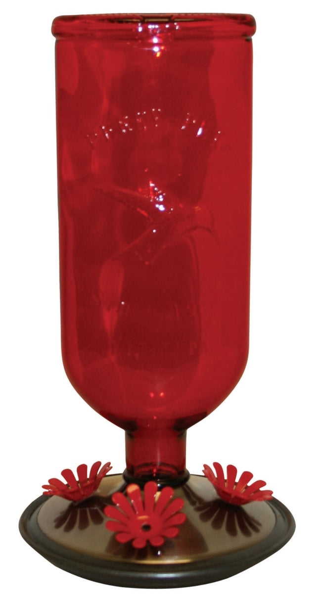 Perky Pet 8109-2 Antique Bottle Hummingbird Feeder, 16 Oz, Red