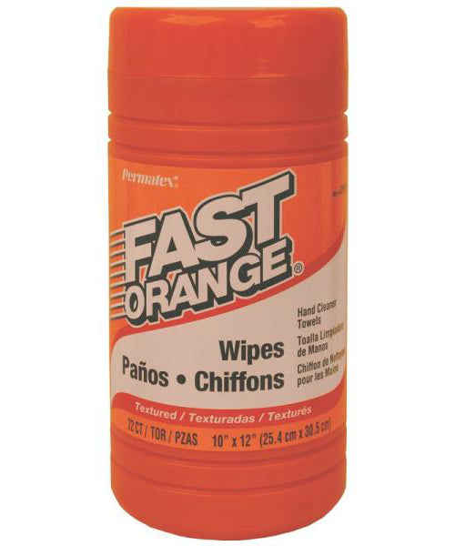 Permatex 25051 Fast Orange Hand Cleaner Wipes, 72 Count