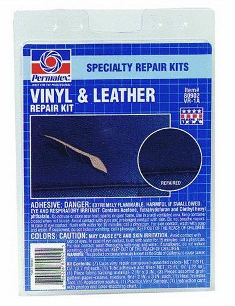 Permatex 80902 Vinyl And Leather Repair Kit, 7 Color