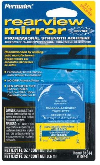 Permatex 81844 Rearview Mirrow Adhesive, 0.01 Oz