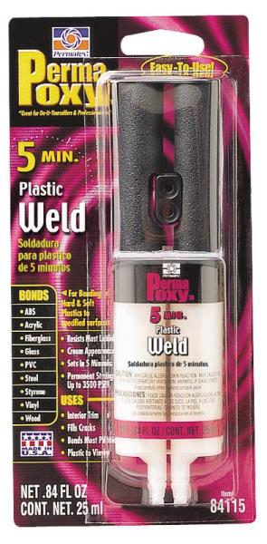 Permatex 84115 Permapoxy 5 Minutes Plastic Weld, 0.84 Oz