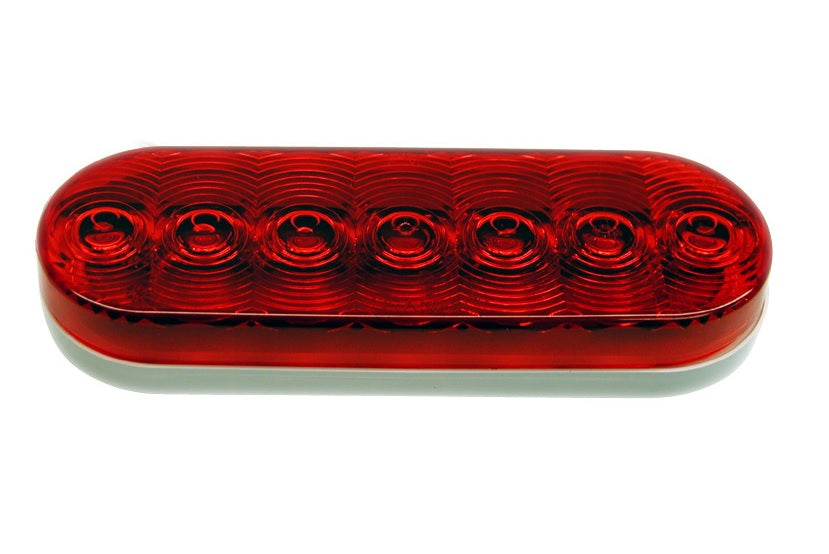 Peterson V821KR-7/3 LED Oval Stop, Turn & Tail Light, 4", Red