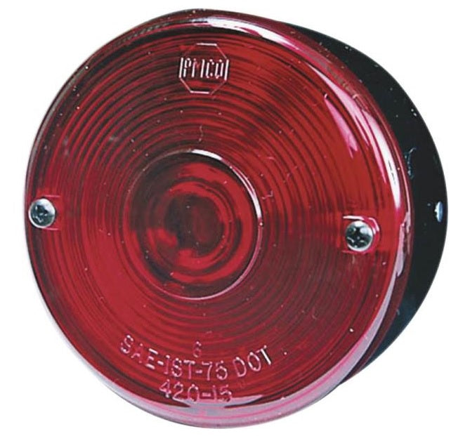 Peterson V428 Universal Stud-Mount Stop/Turn/Tail Light, 3-3/4", Red