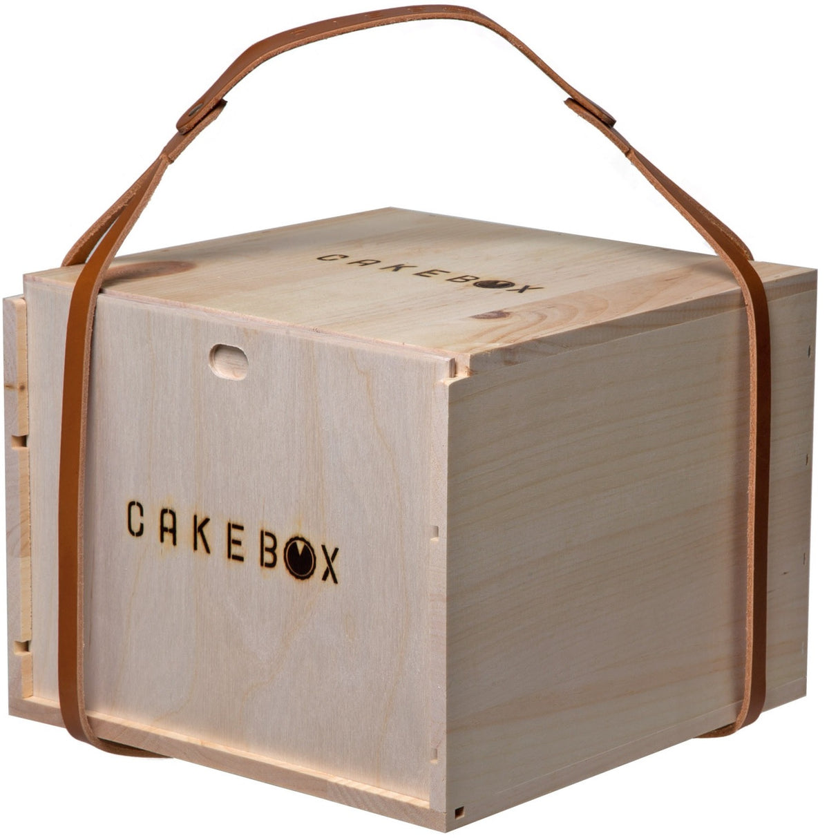 PieBox CBX25013 Handcrafted Cake Box, Unfinished Pine