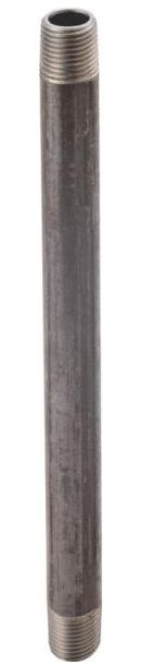 Worldwide Sourcing 1/4X21/2B Pipe Nipples, Black, 1/4" x 2-1/2"