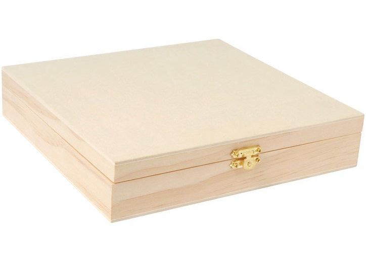 Plaid 40645E Natural Wood Cigar Box, Beige, 1.7" H x 8.3" L x 8.1" W