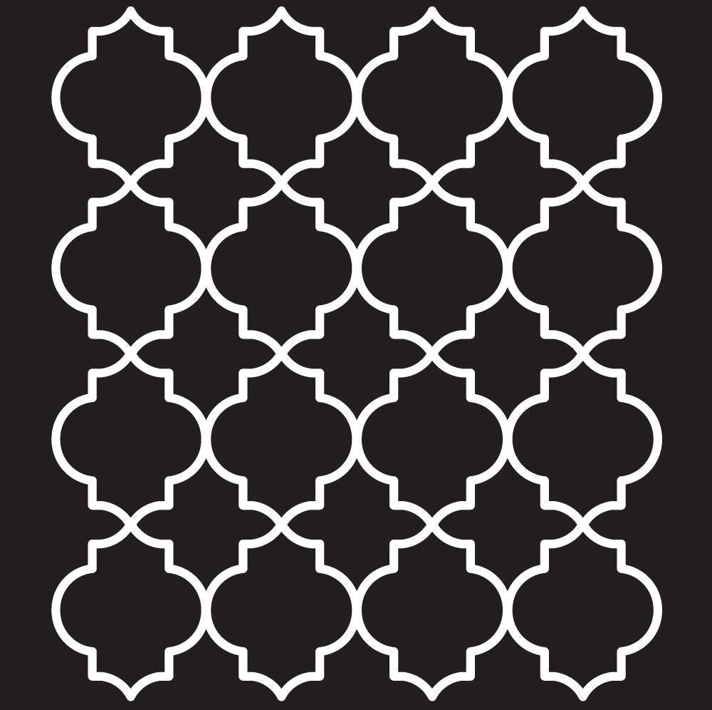 Plaid 4377 FolkArt Moroccan Tile Painting Stencils, 9.25"