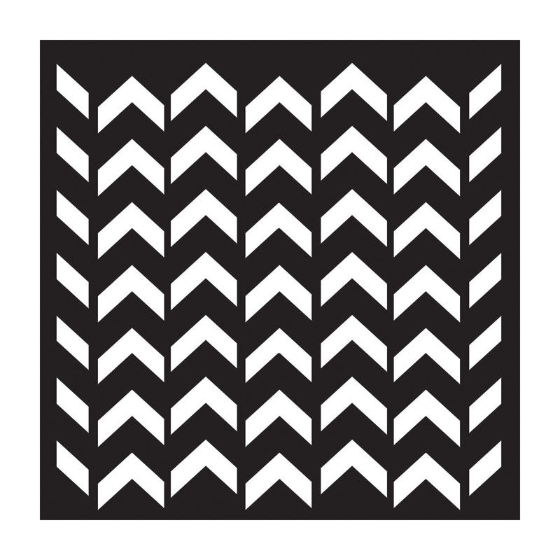 Plaid FolkArt 30932 Petite Chevron Stencil, Plastic, 6" x 6"
