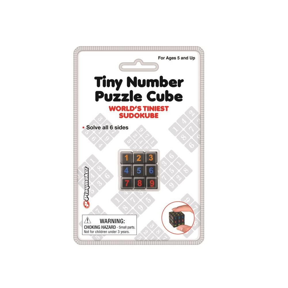 Playmaker Toys 10584 Tiny Number Puzzle Cube, Plastic, Multicolored