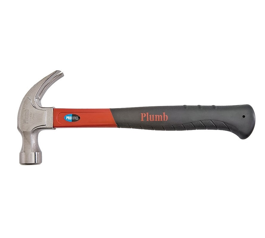 Plumb 11400N Pro Series Curve Claw Hammer, 20 Oz, 13"