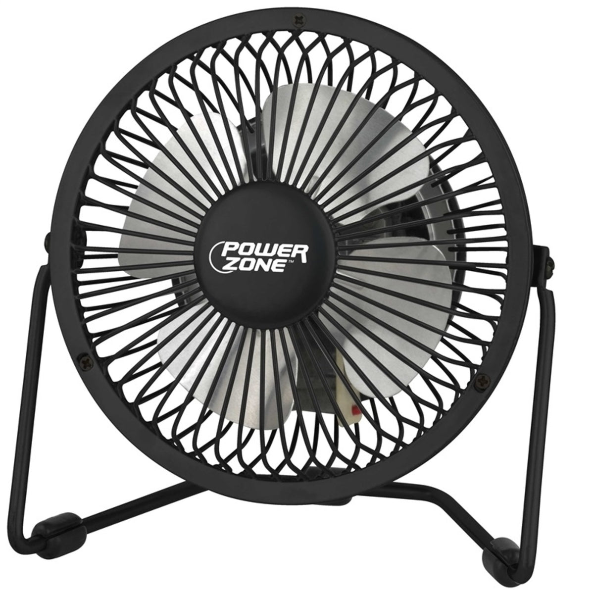 PowerZone CZHV4RSB-BK 1-Speed Mini Fan, Black, 4"