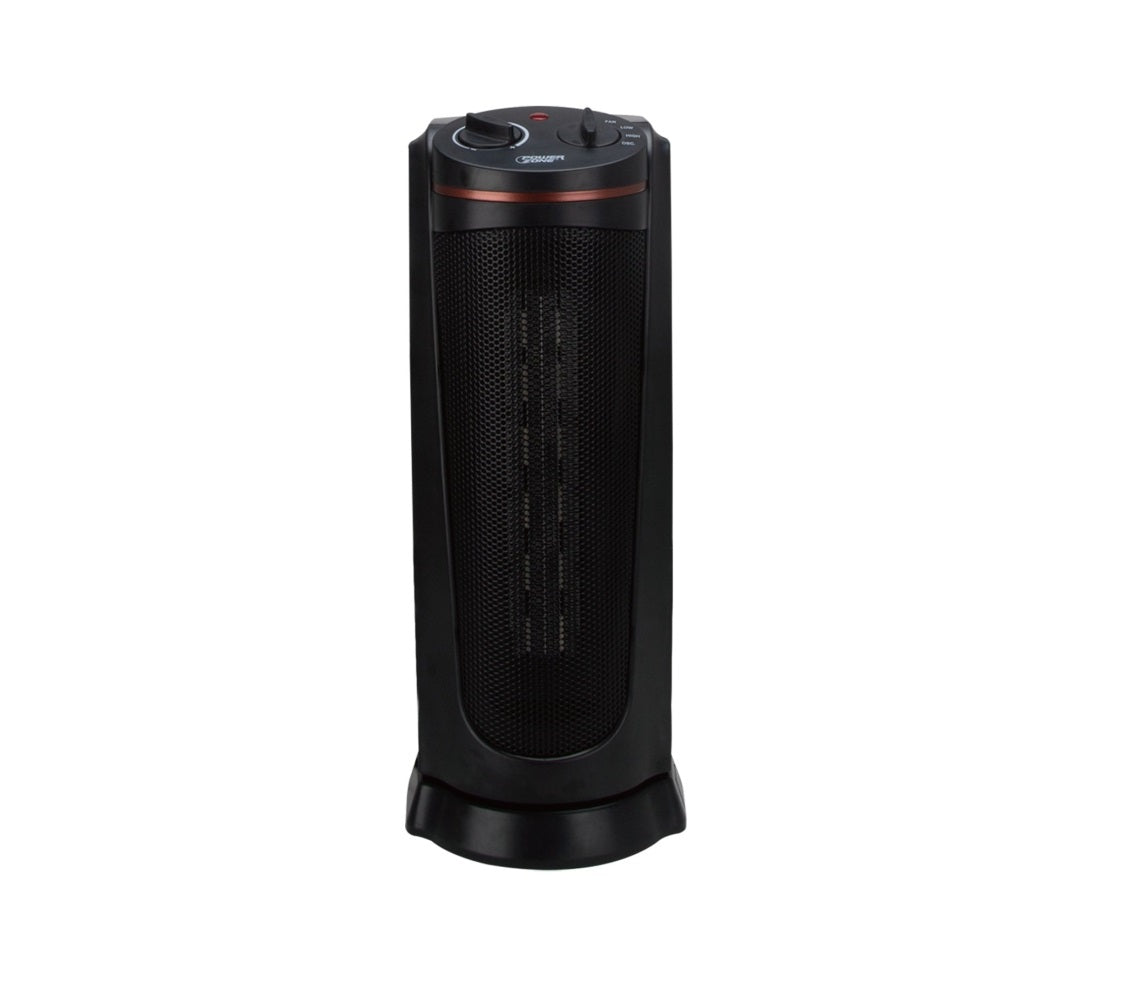 PowerZone HPQ15A-M Ceramic Tower Electric Heater, 900/1500 Watts